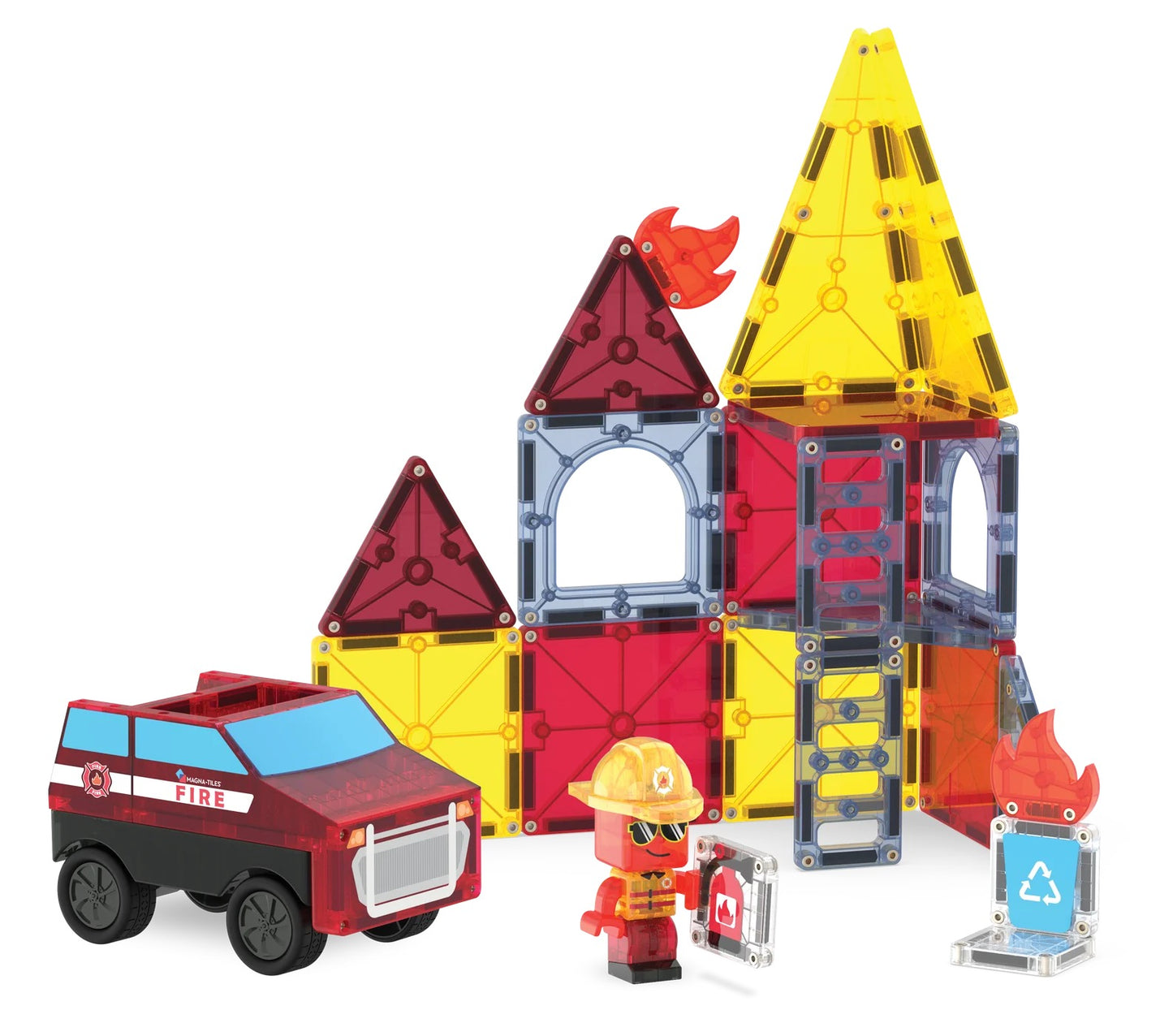 Magnatiles Fire rescue